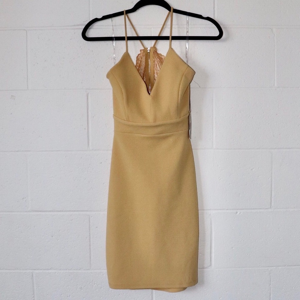 Yellow light mustard mini dress